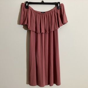 Pink Off the Shoulder Dress
